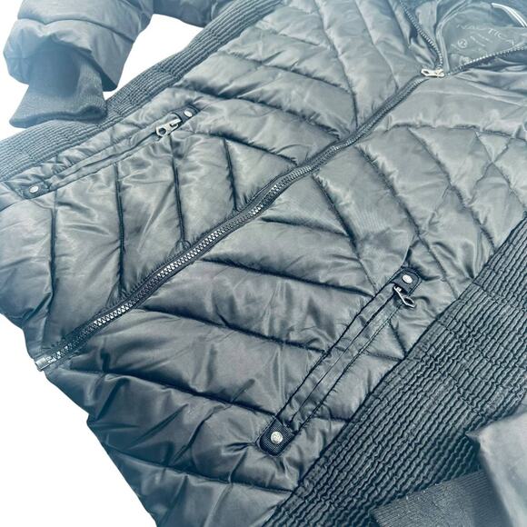 Nautica Black Puffer Jacket L/XL Water-Resistant - Picture 6 of 9